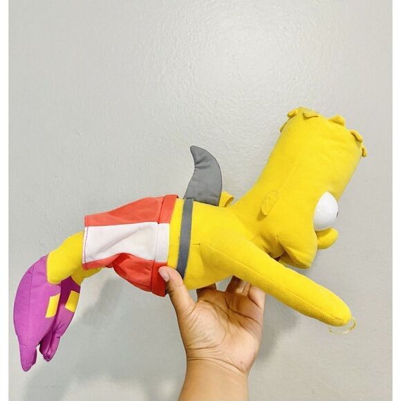 THE SIMPSONS BART The Shark Swimming 18" Plush Stuffed Toy Factory Doll Plushie - Picture 3 of 5